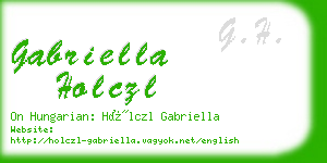 gabriella holczl business card